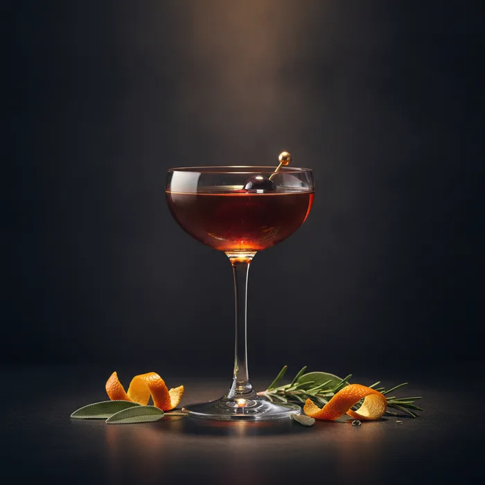 Black Manhattan cocktail