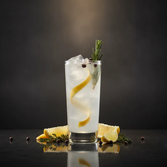 Gin and Soda cocktail