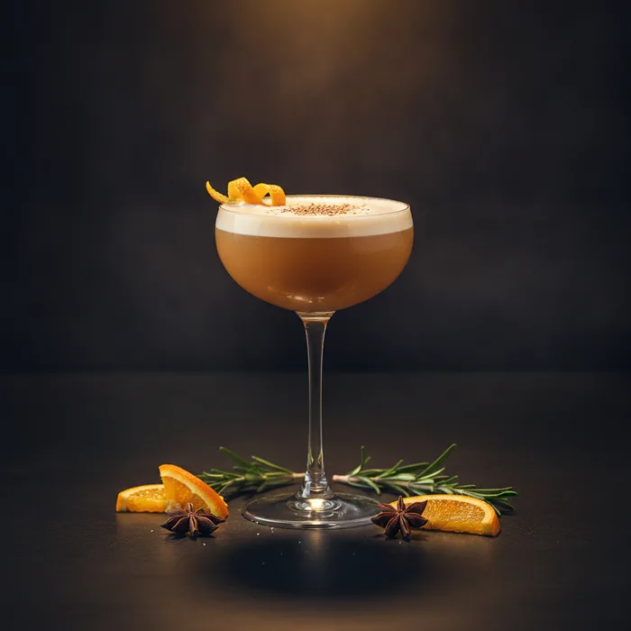 Porto flip cocktail