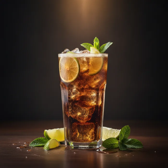 Rum & Coke cocktail