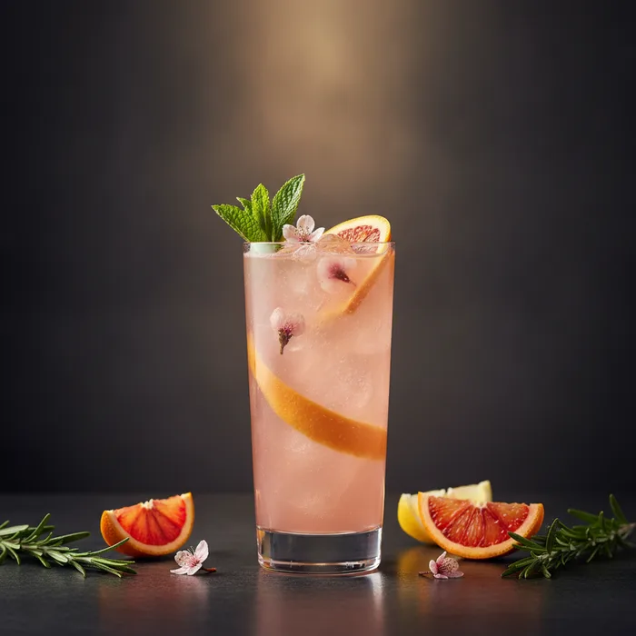 Sakura Gin Spritz cocktail