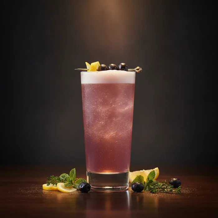 Sloe Gin Fizz cocktail